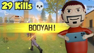 Booyah in Free Fire with 29 Kills | Gulli Bulli Free Fire