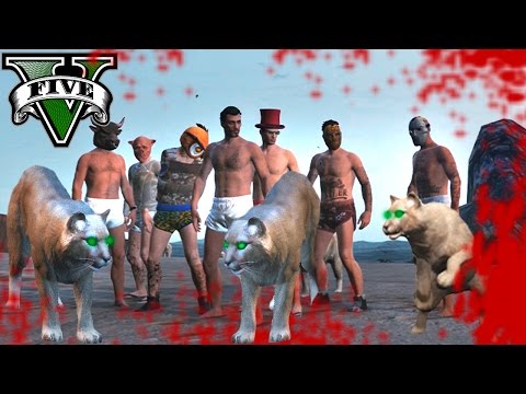 GTA V Online - GLADIADORES CONTRA LEONES - REGRESO AL PASADO!! - NexxuzHD