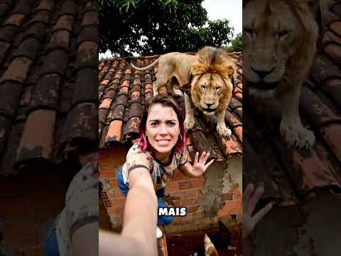 Subi No Telhado Com O Leão E O Final Vai Te Chocar 🦁😱