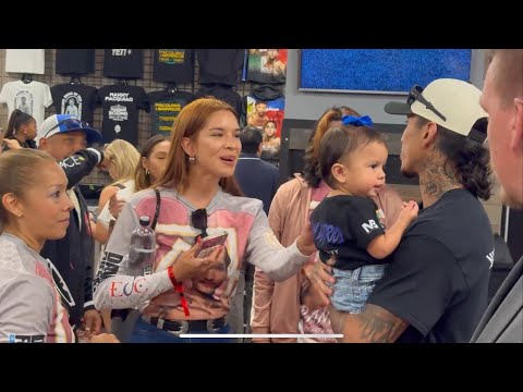 MARIO BARRIOS EMBRACES DAUGHER & FAMILY AFTER PACQUIAO WEIGH IN; SUPPORT FROM LOVED ONES FOR BATTLE