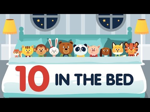 Ten in the Bed (aka Roll Over) • Nursery Rhyme with Lyrics • Animated Counting Song for Kids - YouTube