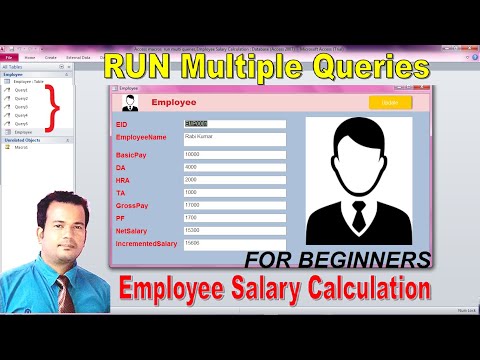 Access macros run multi queries|Employee Salary...