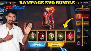 🔥 RAMPAGE LEGENDARY BUNDLE 🔥 FREEFIRE RAMPAGE EVO BUNDLE 😍 FREEFIRE NEW RAMPAGE ASCENSION EVENT 