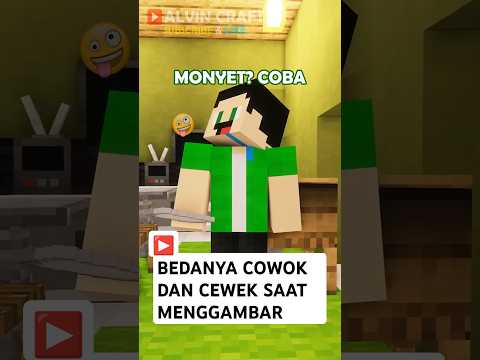 BEDANYA COWOK DAN CEWEK SAAT MENGGAMBAR!!! 🤣🤣🤣 #shorts
