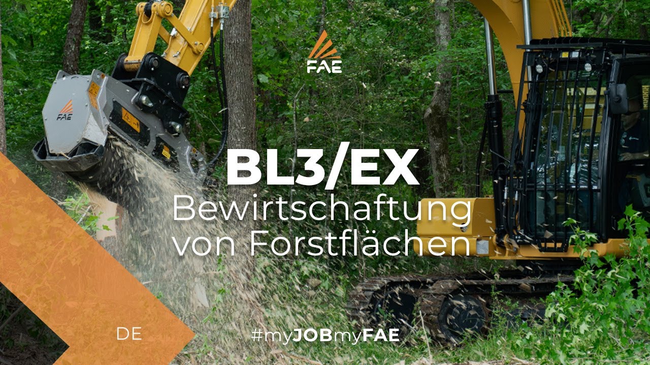 Video - FAE BL3/EX - Forstmulcher FAE BL3/EX mit einem Supertrak SK200MX Bagger