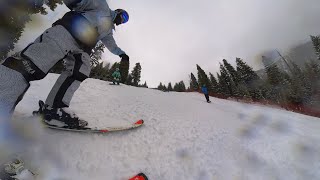 Skiing moguls with @snowboard_jesus and his kids