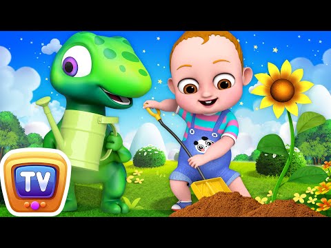 Gardening Song with Jumblikans Dinosaurs - ChuChuTV Toddler Learning Videos