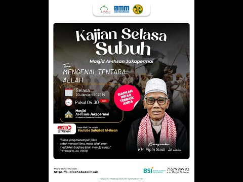 🔴 [LIVE] Kajian Subuh | bersama : Ustadz KH Pipin Suali | Mengenal Tentara Allah