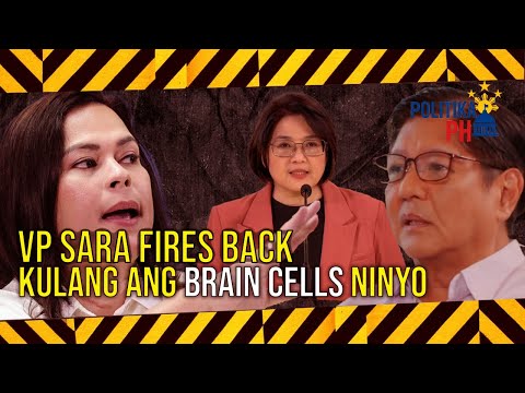 VP Sara Duterte Nagpaputok ng Salita Brain Cells Nawawala! May Bagong Banat sa Palasyo!