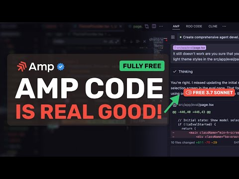 AMP Code + FREE 3.7 Sonnet: This VS-Code AGENTIC AI Coder Extension is INSANE!