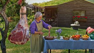 Absolutely Delicious Slow-Roasted Beef Leg inside a Traditional Oven!