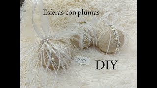 Diy. Esfera con  plumas
