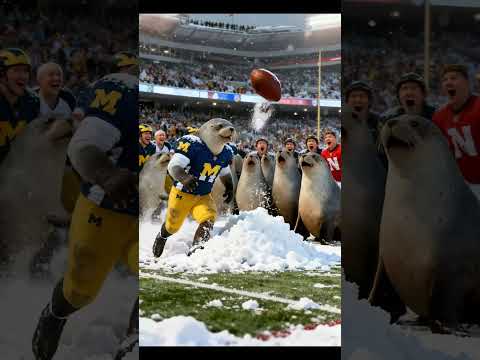 Seal Causes Chaos… Did That Player Just Turn Into the Ball?! 😂🏈🦭 #Shorts