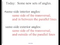 Exploring Parallel Lines and Transversal Vocabulary