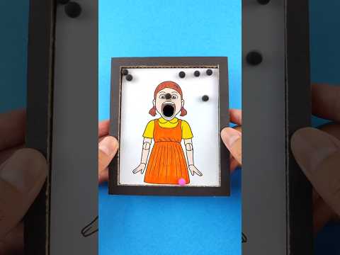 Squid Game Pinball Challenge #squidgamchallenge #cardboardcraft #papercraft