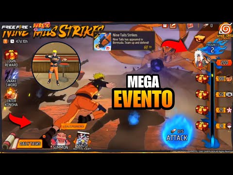 COMEÇOU MEGA EVENTO DO NARUTO! PEGUE JIRAYA GRÁTIS E MAIS SKINS GRATUITAS! NOVIDADES FREE FIRE