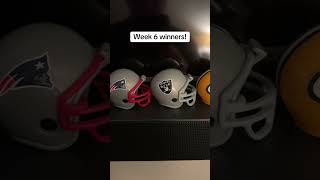 Week 6 of the NFL season is in the books! #minihelmets #week6 #nfl #winners #nyjets #nflseason