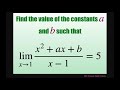 Finding Constants in Limit Expressions