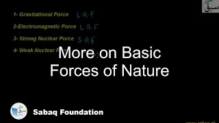 More on Basic forces of nature