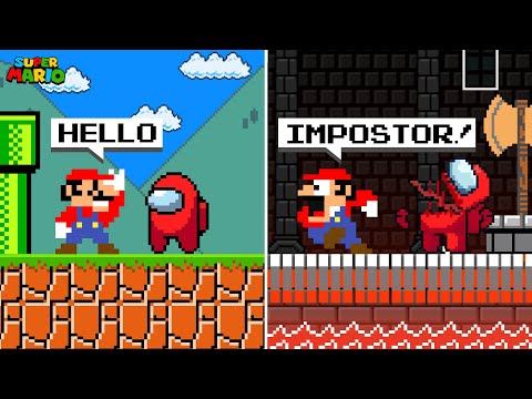 Mario Tries to Beat Super Mario Bros., But Among Us Are IMPOSTERS?!