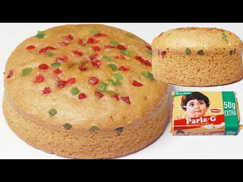 सिर्फ 20 रुपये में पारले जी बिस्किट से केक कढ़ाई में | Easy Eggless Biscuit Cake|Parle G Cake Recipes