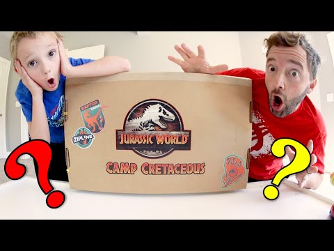 Father & Son TOY BOX DINOSAUR SURPRISE! / Jurassic World