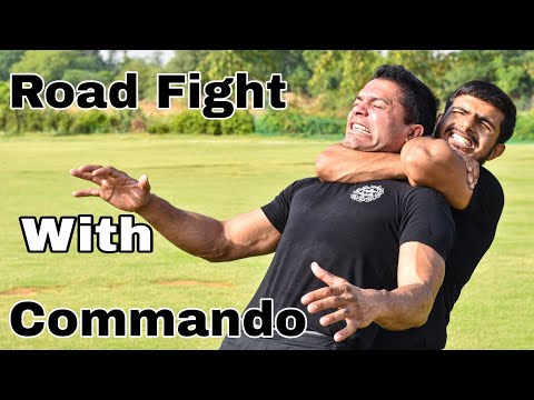 Road fight with Commando || Escape Neck Lock || self defence