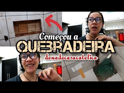 A NOSSA REFORMINHA NO BANHEIRO COMEÇOU 😀 CADÊ A PIA? BURACOS E POEIRA😬 FUI AO MÉDICO DE NOVO😊ROTINA