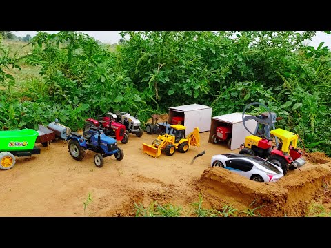 mini tractor trolley parking video|jcb|tractor video|@MrDevCreators