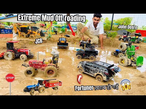 Mud Off-roading in field with Rc Tractor & Cars 🔥@Aakash946 