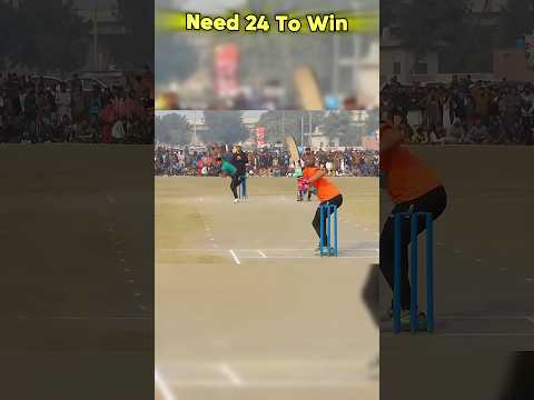 UNBELIEVABLE 🤯🔥4 BALLS 24 RUNS NEEDED💯😱 #trending #cricket #shorts