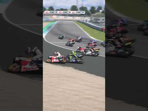Rossi crashed into an opponent who was turning