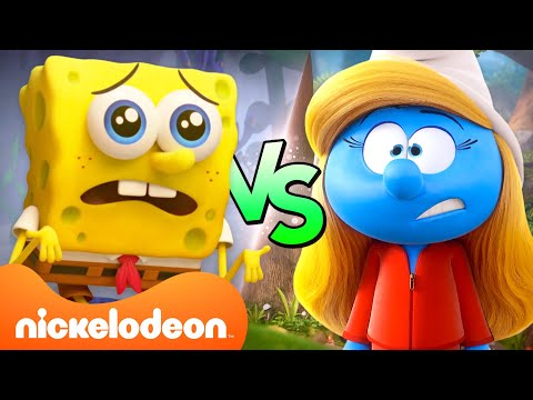 سبونج بوب ضد السنافر: من يضيع أكثر؟ 🧭 | نيكلوديون | Nickelodeon Arabia