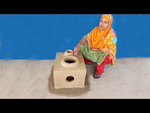 Mitti ka chulha beautiful village life clay mud stove making new chulha design chulha making at home