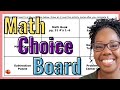 Creating and Using Math Choice Boards