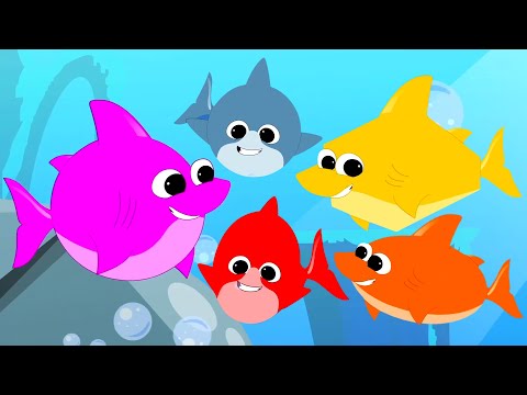 Five Little Sharks, Fish Song and Nursery Rhymes for Kids