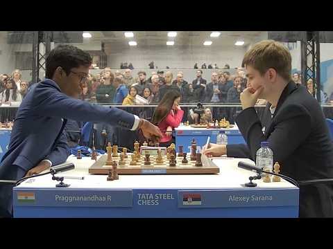 The FASCINATING FINAL MOMENTS From Pragg vs. Alexey Sarana At Tata Steel Chess