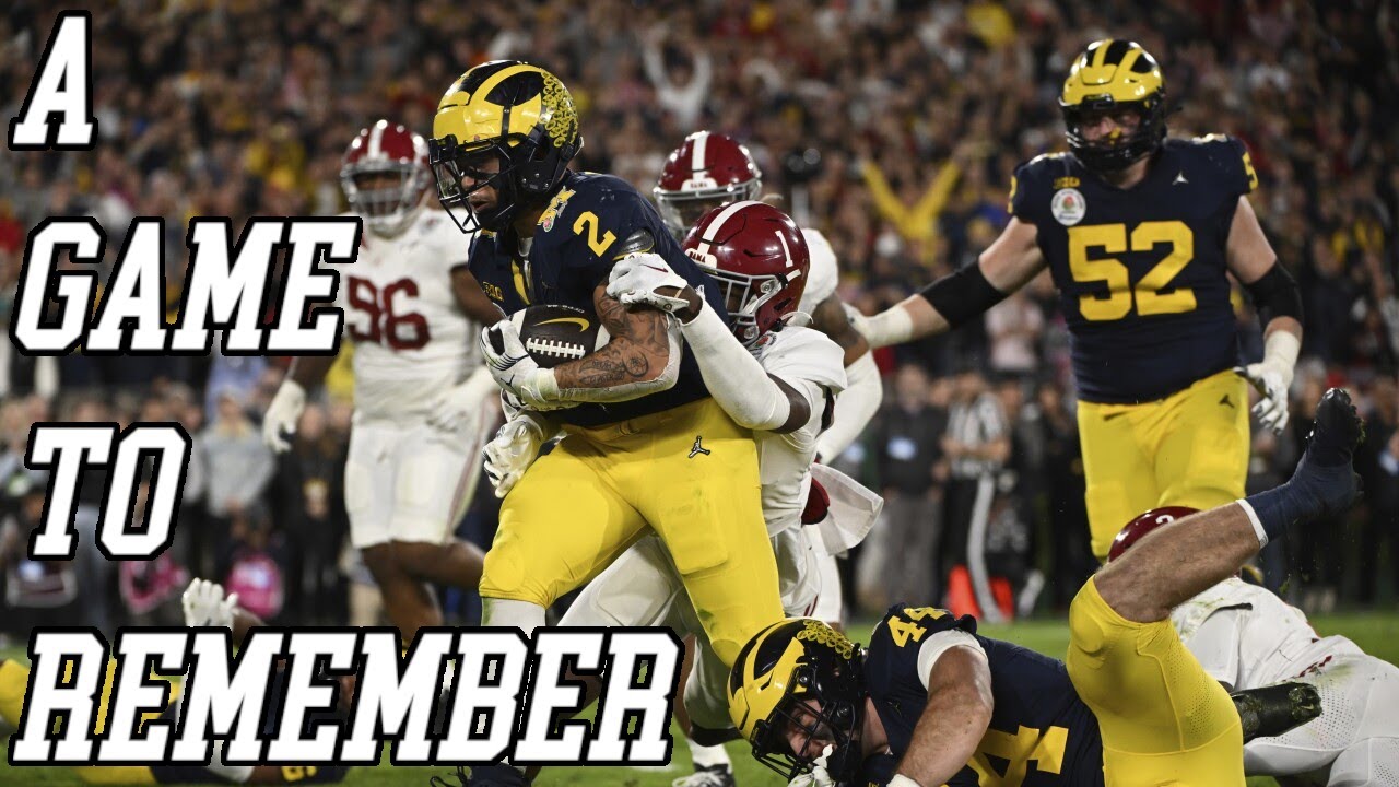 Michigan Beats Alabama in a Rose Bowl Thriller! – A Game to Remember (no music)