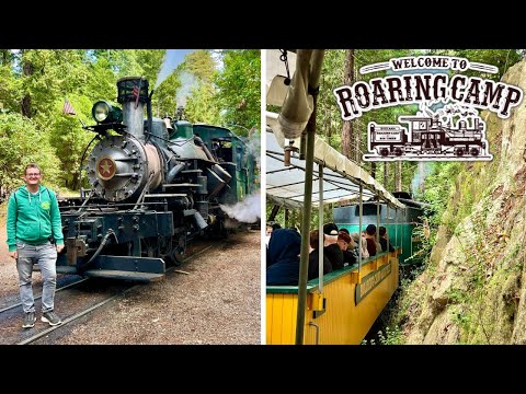 Riding The AWESOME Redwood Forest Steam Train In Santa Cruz California!