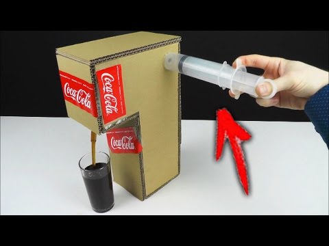 How to Make Coca Cola Fountain Machine Using a SYRINGE at Home