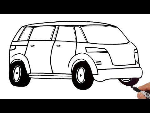 Volkswagen Microbus || How To Draw a Bus Easy Step By Step