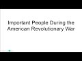 Key Contributions in the American Revolution