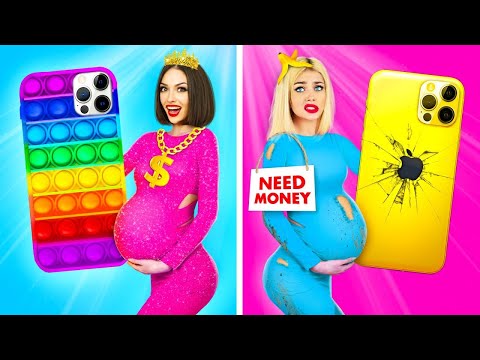 Grávida Rica vs Grávida Falida | Momentos Malucos Com Grávidas Rica e Pobre por RATATA