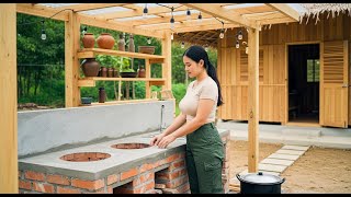 Full Video: Building Cement Yard and Twin Outdoor Stoves – 30-Day Outdoor Kitchen Project