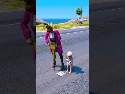 GTA V BABY SAVING MOM #short | GERINGG
