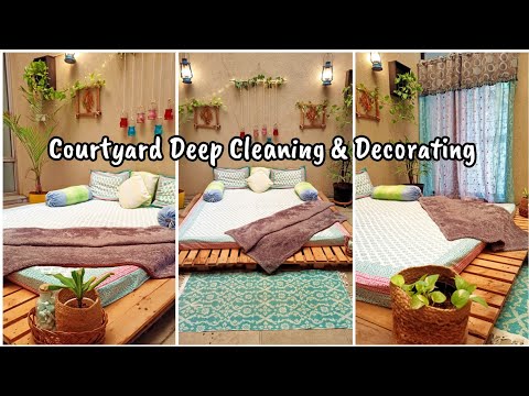 Courtyard Deep Cleaning And Decorating Ideas || Courtyard Home Design