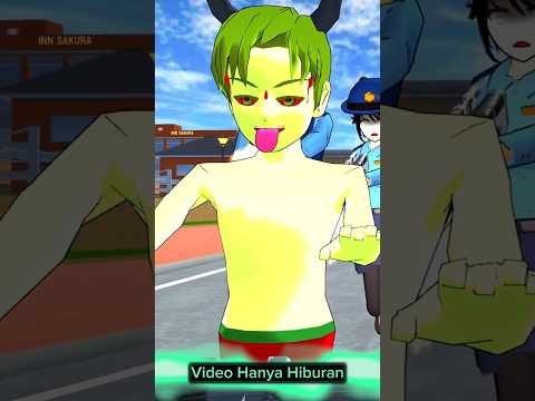 Hantu Bhoot Yuta Curi Sepeda Pak Polisi #sakuraschoolsimulator #shorts #viral