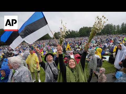 YouTube video thumbnail: Thousands of Voices Unite in Song at Choir Festival Celebrating Estonia's Culture