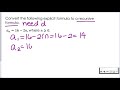 Converting Explicit to Recursive Formulas in Arithmetic Sequences