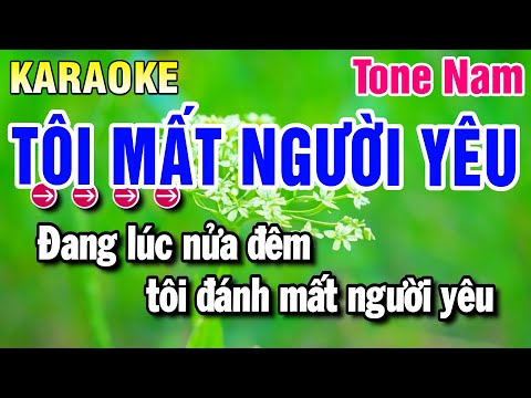 Karaoke Tôi Mất Người Yêu Nhạc Sống Tone Nam Gm | Huỳnh Anh